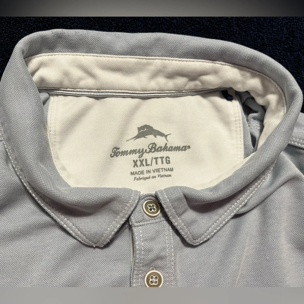 Tommy‎ Bahama Marlin Logo Gray Polo Mens Size XXL